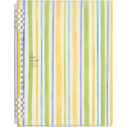 King Jim 9854TES-L106 Tefline Style A5 Stripe Ring Notebook - size: A5, style: stripe