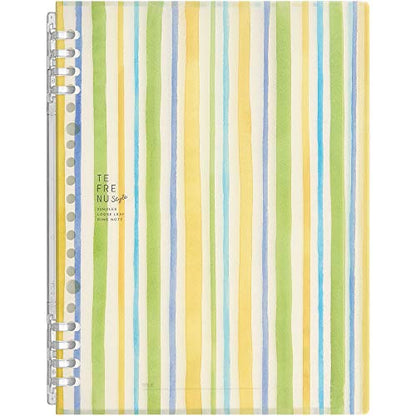 King Jim 9854TES-L106 Tefline Style A5 Stripe Ring Notebook - size: A5, style: stripe