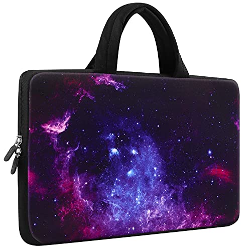 iColor 14 15 15.4 15.6 inch Laptop Bag Sleeve Handle Chromebook Case Protect Pouch Holder Notebook Sleeve Neoprene Chromebook Cover Soft Carrying Travel Case Galaxy ICB-15 - color: ICB-015