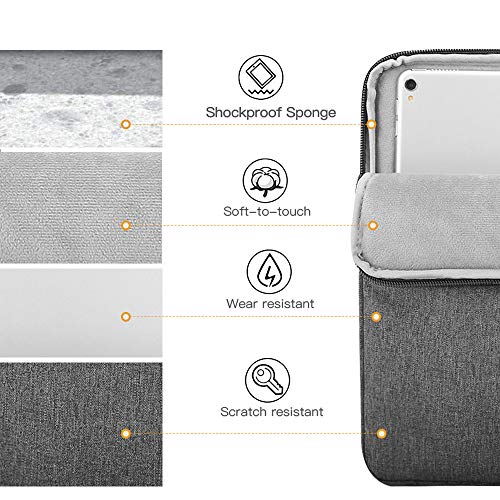 TiMOVO 9-11" Tablet Sleeve Bag, Dark Gray | Fit iPad 11" A16 2025 / 10.9"/10.2" / Air 11" 5/4 Gen / Galaxy Tab A9+/A11Plus 11", Fit Smart Keyboard - color: Aa-Dark Gray, size: 9-11 Inch