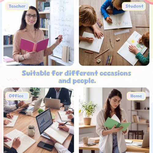 Handepo 100 Pack A5 Composition Notebooks Bulk 5"x8" Wide Ruled Soft Cover Journals, 60 Pages Composition Notebooks Bulk School Supplies for Students Classroom Office - color: Fantastic, size: A5