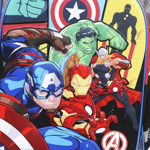 Bioworld Marvel Avengers 16" Rolling Travel Backpack - color: Avengers Character Roster Rolling