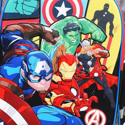 Bioworld Marvel Avengers 16" Rolling Travel Backpack - color: Avengers Character Roster Rolling