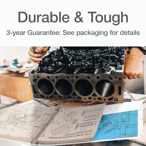 Cardinal 3 Ring Binder, 4 Inch Heavy Duty XtraLife Binder, Locking Slant-D Ring, Crack-Resistant Cover & Spine, ClearVue Covers, Holds 890 Sheets, PVC-Free, White (26340) - color: White, size: 4-Inch