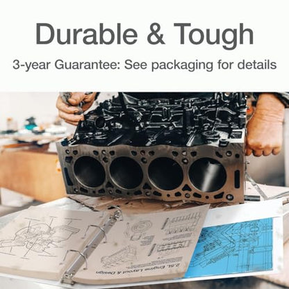 Cardinal 3 Ring Binder, 4 Inch Heavy Duty XtraLife Binder, Locking Slant-D Ring, Crack-Resistant Cover & Spine, ClearVue Covers, Holds 890 Sheets, PVC-Free, White (26340) - color: White, size: 4-Inch