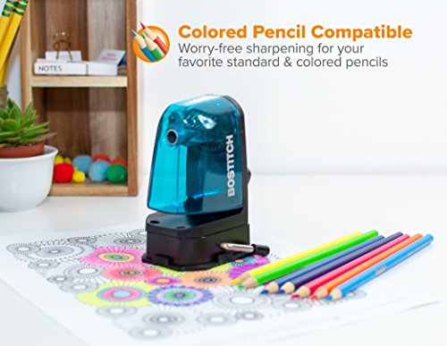Bostitch Office Multi-Mount Manual Pencil Sharpener, Vacuum Mount or Screw Mount, Blue (MPS2-BLUE) - color: Blue