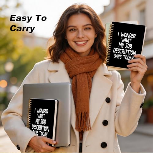 2 Pcs Funny A5 Spiral Notebook, Funny Sarcastic Journal Notebook 160 Pages | College Ruled Notebooks, Sarcastic Notebooks for Coworker, Hardcover Journals for Writing Office, School Office Supplies - color: Multicolour 0013