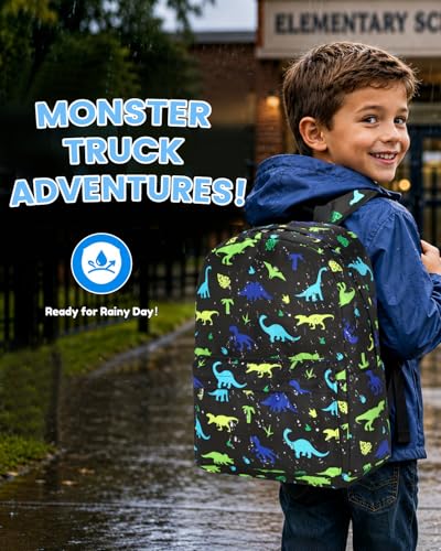 CAMTOP Backpack for Kids, Boys Girls Preschool Backpacks with Lunch Box Toddler Kindergarten School Bookbag Set (Dinosaur Blue Green) - color: Dinosaur Blue Green