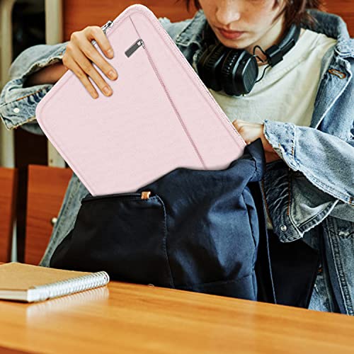 Laptop Sleeve, 15.6 inch Laptop Case, Durable Computer Carrying Bag Protective Case Briefcase Handbag with Front Pocket, Slim Laptop Case Cover for 15.6 Inch HP, Dell, Lenovo, Asus, Notebook, Pink - color: Pink, size: 15.6 Inch