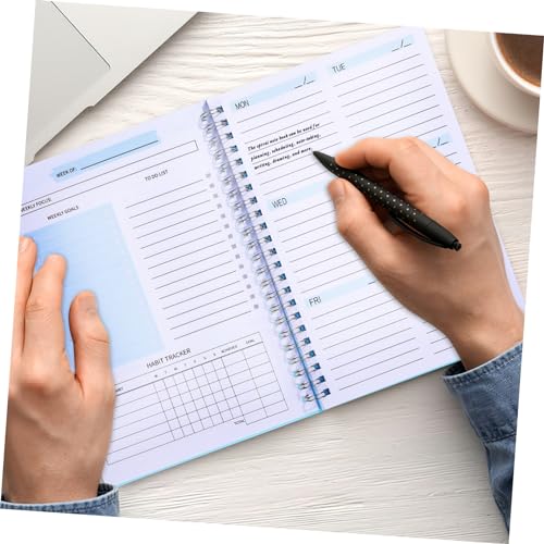 CAXUSD Spiral Notebook Wide Ruled College Planner Paper Notebook for School Multi Subject Journaling