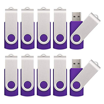 10 Pack 8GB USB Flah Drive USB 2.0 Pen Drive-Purple - color: Purple, size: 8GB