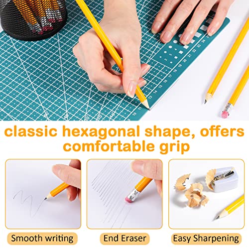 Epakh 800 Pieces #2 HB Pencils with Eraser, Unsharpened Graphite Wood Satin-smooth Finish Pencils Bulk for Office School Supplies