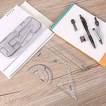 Mathematical Geometry Set Geometry Precision Tools Math Geometry Kit Metal Compass Student Circle Drawing Tools & Storage Box Math Supplies Ruler Compass Set