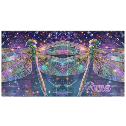 Custom Holographic 3 Ring Binder 1.5" Round Ring Binders Personalized Name View Binder with 200 Sheet for School Supplies Women Men Office, 1 Pack - color: Custom Holographic Pattern