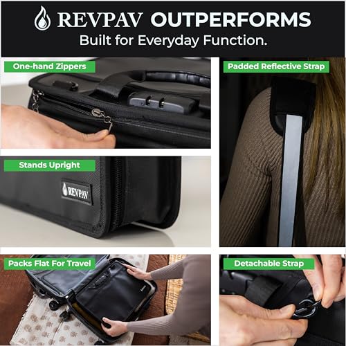 Accordion File Organizer Fireproof, Water-Resistant Document Bag-13 Pocket File Folder-RFID Pocket,Labels,Combination Lock,Reflective Shoulder Strap-Important Document Folder-Home,Office,Travel