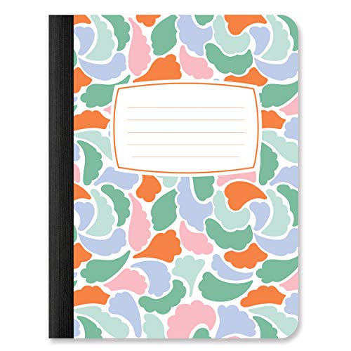 Studio Oh! Composition Notebook Duo 2 Pack, 7.5" x 9.75", Back to School Supplies & Cute College Essentials, Aesthetic Notebook for School, 160 Page Lined Paper, 70 GSM Paper Wt., Rainbow Abstract - color: Rainbow Abstract