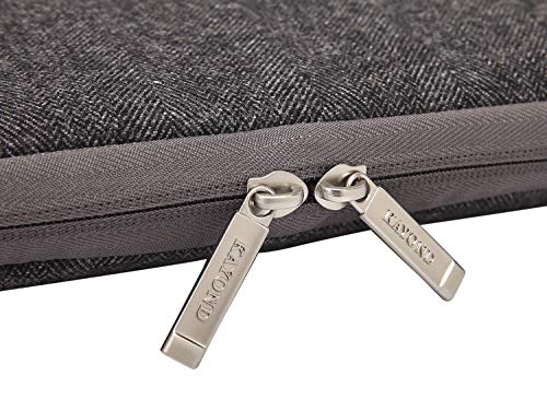 KAYOND Herringbone Woollen Water-Resistant for 15-15.6 Inch Laptop Sleeve Case Bag (15-15.6 Inches, Black) - color: Black, size: 15-15.6 Inches