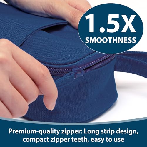 SPACEMATE Pencil Case Pouch Box Bag School Supplies Girls Boys Kids, Cute Preppy Stuff Large Big Capacity Aesthetic Pen Organizer, Back to College Stationary, Midnight Blue, Heavy Duty Canvas, 1800ml - color: Midnight Blue