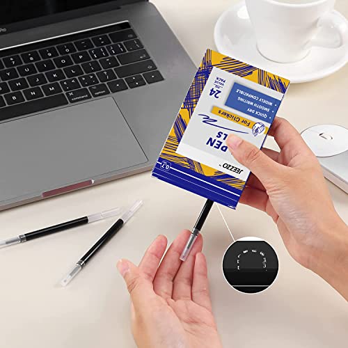 Gel Ink Refills for Retractable Click Pens, Medium Point Pen Refills | Pen Refills Compatible with Pilot G2 Pentel Energel Jetstream Sharpie S-Gel Uniball Signo Zebra Sarasa (blue, 0.7mm, 24 pcs) - color: Blue, size: 0.7MM