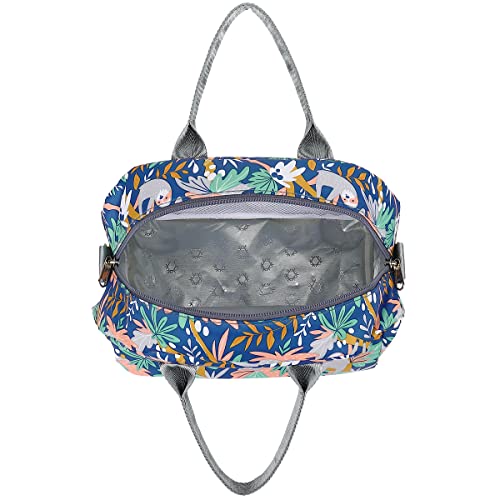 FlowFly Insulated Lunch Bag With Shoulder Strap for Women, Men, and Kids, Large and Reusable, Handle, Freezable Work and School Travel Tote and Meal Prep Organizer,Sloth - color: Sloth