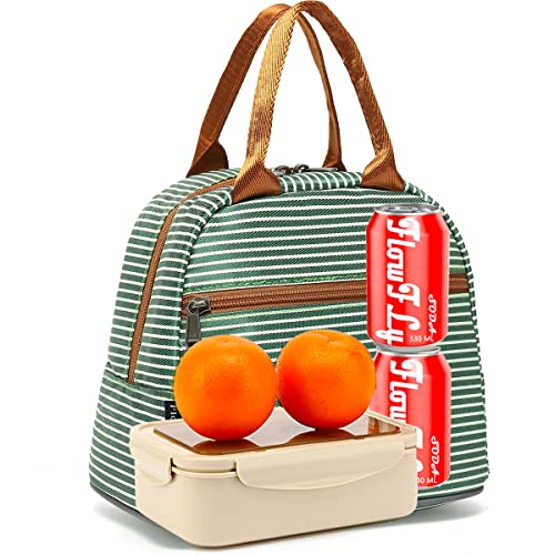 FlowFly Insulated Lunch Cooler Bag - Tote Bag Organizer for Women/Men, Green - color: Green