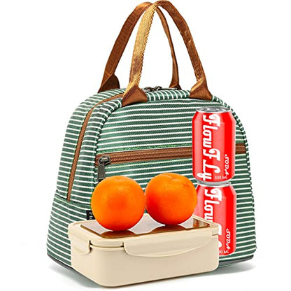 FlowFly Insulated Lunch Cooler Bag - Tote Bag Organizer for Women/Men, Green - color: Green