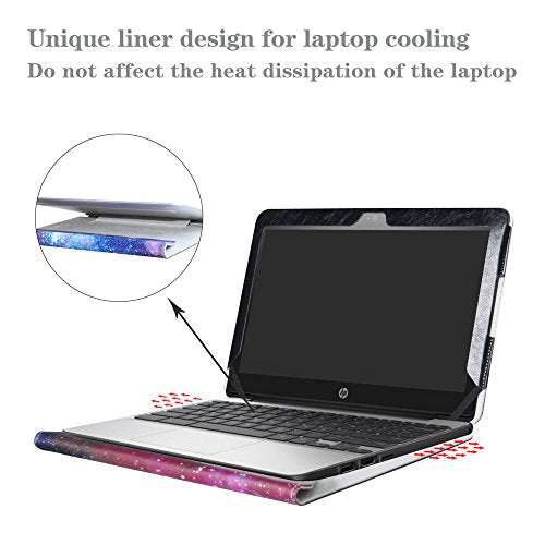 Protective Case Cover for HP Chromebook 11 G5 EE/G4/G3/G2/G4 EE/11-2000 Series Laptop(Warning:Not fit HP Chromebook 11 G6 EE/G5/G1/11-v000/11-1100 Series) 11.6",Galaxy - color: Galaxy