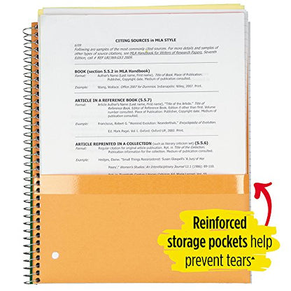 Five Star Wire bound Notebook, 5 Subject, 200 College-Ruled Sheets, 8.5 x 11 Inch Size, Teal (72458) - color: 07 Teal