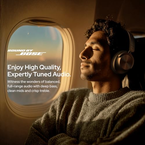 Noise Master Buds Max, Sound by Bose Wireless Over-Ear Headphones with Segment Leading Adaptive ANC, Dynamic EQ, LHDC 5.0, Immersive Spatial Audio,Upto 60H Playtime, App Support - color: Onyx