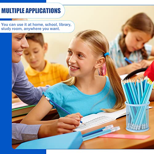 CHENGU 24 Pcs Blue Pencils for Kids Erasable Wood Pencils Pack Cute School Supply for Kid with Top Eraser Blue Wooden Back to School Kit Drawing Work Summer Office Gift