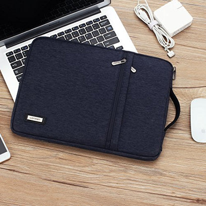LONMEN 12.5-13 inch Laptop Sleeve Case Water-resistant Handle Bag for MacBook Pro Touch Bar/iPad Pro/Dell Latitude 7290/ASUS ZenBook 13 UX331UN/13.9" HUAWEI MateBook X Pro - color: Blue, size: 13 Inch