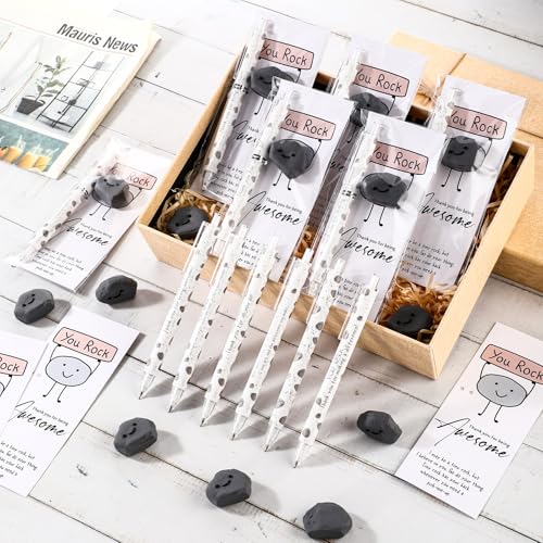 AmazingSpark 30 Sets Back to School Pencils Inspirational You Rock Pencil Gifts Bulk 6 Styles 0.7 mm Mechanical Pencils with Erasers Positive Cards for for School Student Teacher Nurse Staff - style: Rock