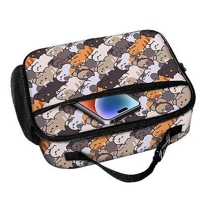 Cat Lunch Bag Reusable Insulated Lunch Box Keep Food Cooler Thermal Lunch Tote for Women Men - color: Cat
