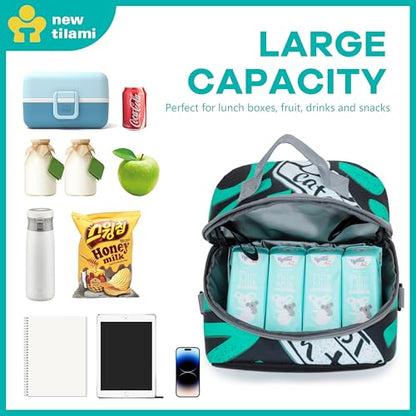 NEW TILAMI Kids Lunch Bag Double Insulated for tilami Rolling Backpack Girls Boys forTravel School Picnic, Vibrant Teal - color: Vibrant Teal