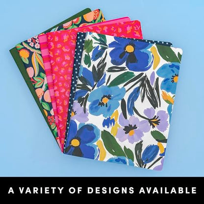 PAPERAGE Soft Cover Lined Journal Notebook, 2 Pack, (Bright Cheetah), 100 Pages, Large 7.5 inches x 9.5 inches, College Ruled, Ideal for Note Taking & Travel Journal - color: Bright Cheetah, style: Lined 100pgs (2 Pack)