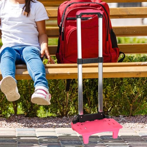 Backpack Hand Truck Backpack Trolley,Portable, Foldable Telescopic Rod,Pink,