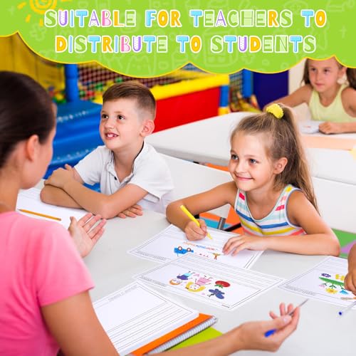 Eaasty 50 Sheets Story Writing Paper Bulk Handwriting Practice Paper for Kids Diary with Picture Story Space and Dotted Lines 11x8.5 Primary Composition Notebooks for Kindergarten Toddlers