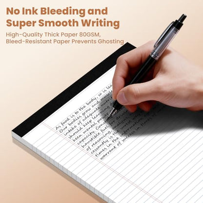 6Packs Legal Pads 8.5 x 11 Inch, 50Sheets/Pack, College Ruled & Perforated White Writing Pads, Pads of Paper 8.5 x 11, Lined Note Pads with Sturdy Backing for Office, Business & School Supplies - color: White, style: 6 Pads-50 Sheets/Pads