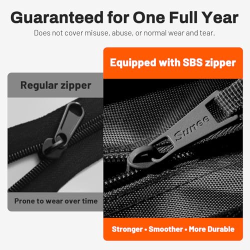 SUNEE Zipper Binder with 2-Inch O-Rings, 13-Inch Laptop/Tablet Sleeve, 450 Sheet Capacity, Sturdy Carry Handle & Adjustable Shoulder Strap, Schoo & Office Organizer, Black - color: Black