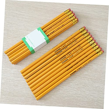 LALAFINA 12pcs Cute Wooden Hb Pencils Eraser Boys and Girls Writing Pencils Erasers Bulk Classroom