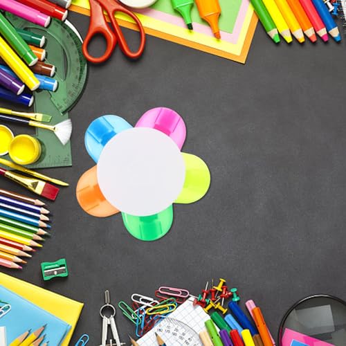 10pcs Flower Shape Highlighter Pen Markers Smooth Writing Experience and Portable Design, Aesthetic Petal Style Fluorescent Pens for Classroom Supplies and Office Use