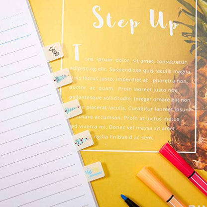 800 Pcs Sticky Index Tabs Page Marker White Sticky Tab Pop up Page Flags Writable and Clear Book Tabs for Pages Marker 1.6 x 0.5 Inch