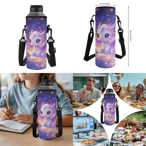 Cute Dragon Elementary School Backpack for Kids - 17 Inch 4PCS Set Backpack with Insulated Lunch Box, Pencil Case & Water Bottle Holder with Adjustable Strap for All Day School - color: Cute Dragon
