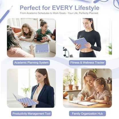 Planner 2026-2027, Weekly and Monthly Academic Year Calendar Planner, July 2026 - June 2027, Daily Agenda Book for Office School Supplies, Letter Size(8.5'' x 11'') - color: 2607-Periwinkle Grid, size: 8.5"x11"(Jul 2026-Jun 2027)