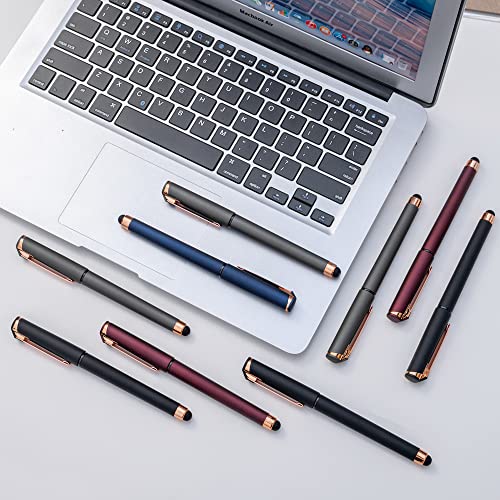Linbsunne Black Gel Pens 0.7mm Medium Point Pen Office Pens 2-in-1 Stylus Pens for Touch Screens Gel Ink Rollerball Pens for Writing (18 Pack-red) - color: 18 pack-red