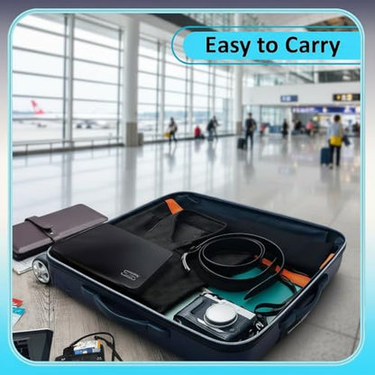 Fireproof Document Organizer Bag with Lock – Waterproof File Folder with 13 Labeled Pockets for Secure Document Storage for Home, Office & Travel