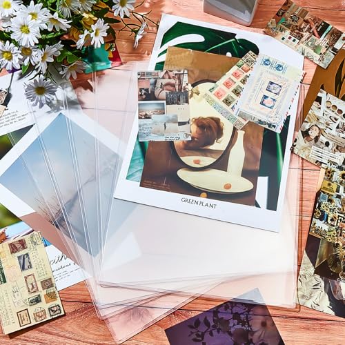 Jecery 10 Pack 8.5 x 11 Inch Rigid Sheet Protectors, Clear Hard Plastic Document Sleeves for Printed Papers, Artwork, Photos, Certificates and Presentation Display - size: 8.5 x 11''