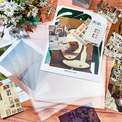 Jecery 10 Pack 8.5 x 11 Inch Rigid Sheet Protectors, Clear Hard Plastic Document Sleeves for Printed Papers, Artwork, Photos, Certificates and Presentation Display - size: 8.5 x 11''