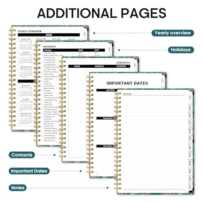 Planner 2026-2027, Academic Year Weekly and Monthly Calender Planner, from Jul 2026 - Jun 2027, Spiral Bound School Planning Book, Perfect for Teacher, Student, Women & Men, A5 (6.3" x 8.5"), Cats in Vine - color: H-Cats in Vine, size: (6.3"x8.5")a5