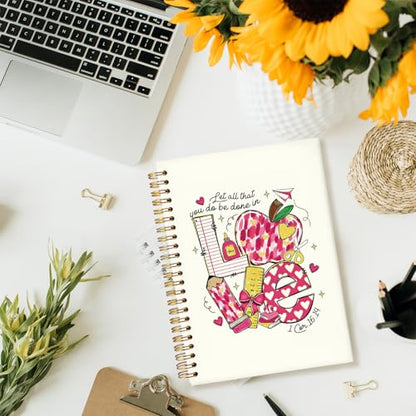 Teacher Spiral Notebooks, Teacher College Ruled Spiral Journal Notebook Gift, Best Teacher Appreciation Gifts for Women, 5.5x8.3 Inch - color: Best